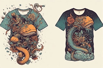 design unique t shirt for merch and clothing brand