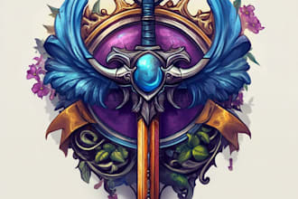 unique medieval fantasy logo