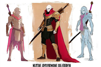 design stunning dnd fantasy rpg character paintings with cosmic elements