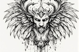create a professional tribal tattoo design