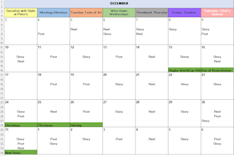content plan and organising according to your market