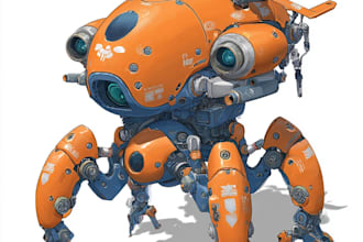 design sci fi mecha and robot concept art