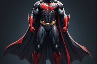 superhero character for comics