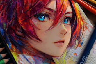design highest quality anime art drawing