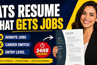 write ats resume for remote jobs, career switch and entry level roles