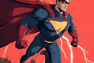 superhero character for comics