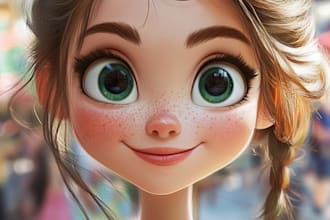 draw portrait with disney style