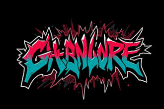 create graffiti for logo hardcore band design