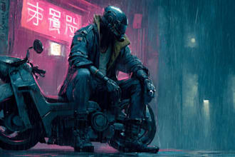 draw cyberpunk character art