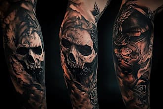 made a character traditional tattoo art