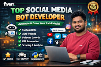 create automated tiktok bot, live streaming bot, instagram api bot, youtube bot