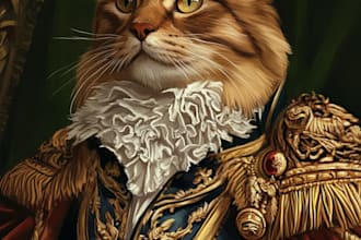 custom pet portrait, dog portrait, cat portrait