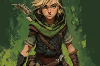 draw original dnd or rpg character art mpas party for you