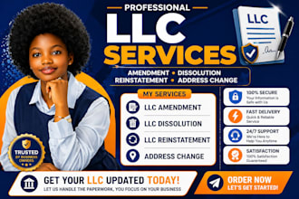 file llc amendment, dissolution, reinstatement and address change
