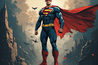 superhero character for comics