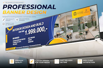 design professional banners, website and store banners,