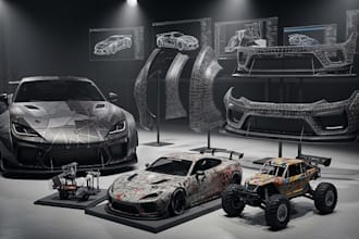 design 3d car body kit, widebody kit, fender, wrap and custom car parts