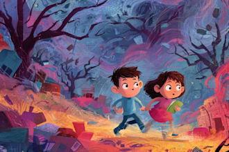 children story book illustration children story