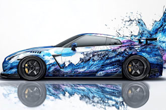 design high quality car wrap and vehicle wrap