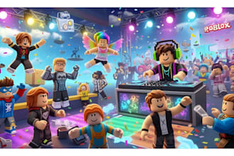 design custom roblox youtube thumbnail, roblox thumbnail, gaming thumbnail