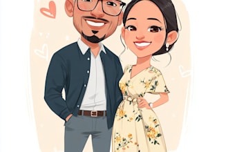 make family or couple caricature