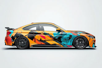 design professional car wrap, van wrap and vehicle wrap