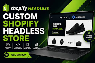 build shopify headless store with hydrogen nextjs custom development