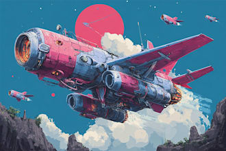 draw spaceship concept art or design a starship or scifi vehicle