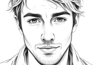 sketch a rough charcoal pencil portrait drawing for you