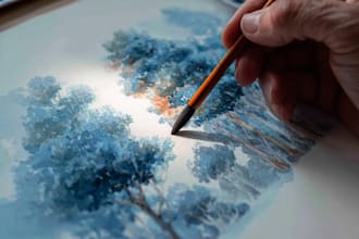 paint a watercolor painting portrait