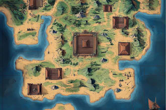 design fantasy kingdom and region maps with detail