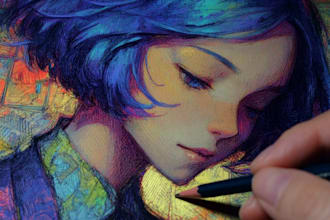 drawing anime art illustration