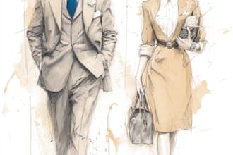 create high detailed fashion illustrations and sketch