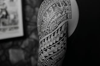 create a profesional tribal tattoo design