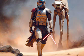 make a sci fi character, sci fi star wars character for you