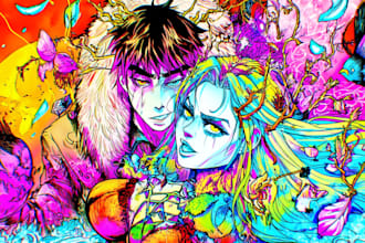 make japanese anime and manga illustration