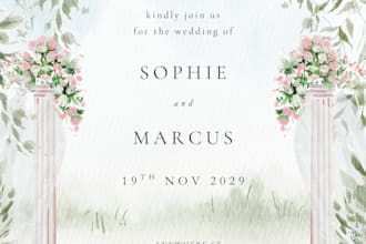 design beautiful wedding invitation and digital e invite
