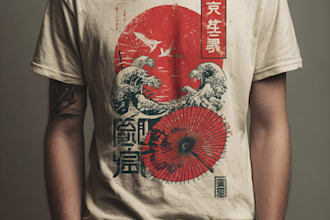 design japanese t shirt illustration