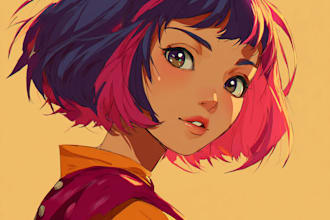draw anime character illustration