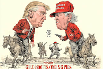 illustrate satire, editorial or political cartoons for you