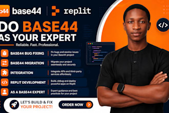 do base44 bug fixing, base44 migration, integration,  and replit development