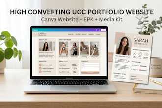 design a high converting canva ugc portfolio website epk and kit for creators