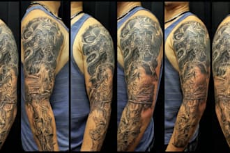 create custom realistic tattoo design