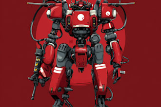 create custom mecha robot art