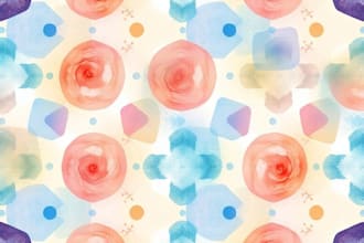 create seamless pattern design, watercolor pattern