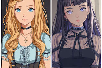 draw custom anime art of your oc, character, and fanart