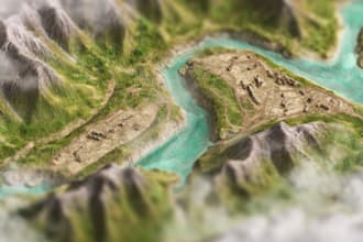 create illustrated maps for games and travel guides