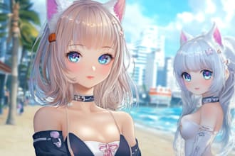 draw anime character sfw or nsfw with premium detail