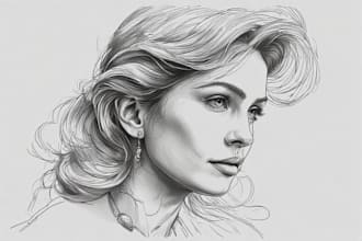 create a the wsj style hedcut portrait illustration
