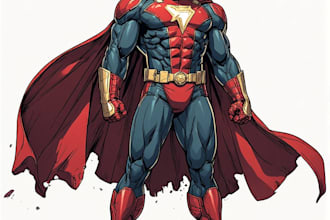 drow a superhero character